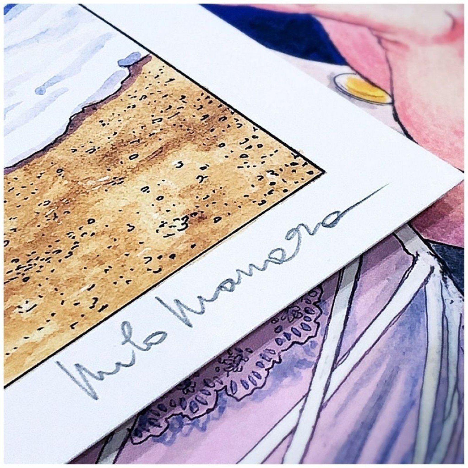 Sérigraphie Baiser sur la Plage Blanc - Milo Manara - Silkscreen print