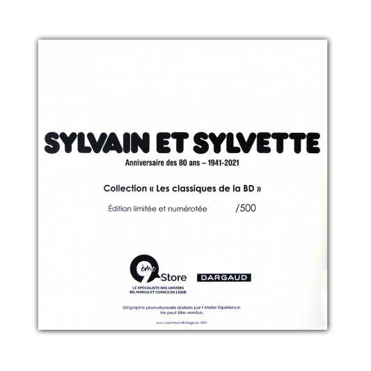 Sérigraphie Classiques de la BD - Sylvain et Sylvette - secondaire-1