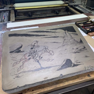 Lithographie Lucky Luke, Achdé - secondaire-2