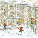 Digigraphie Librairie sous la neige - Alexis Dormal - secondaire-1