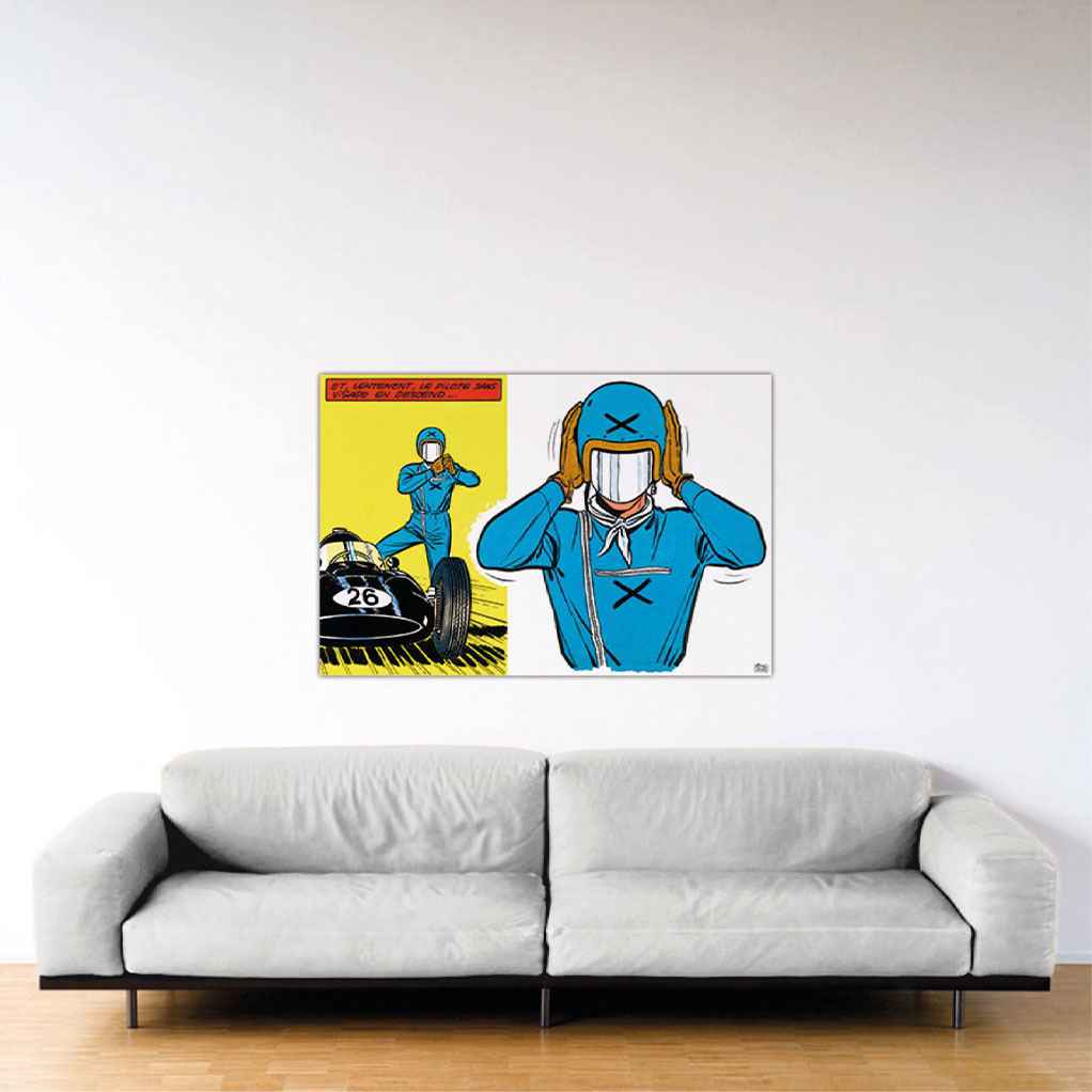 Michel Vaillant Art Strip, Le Pilote sans visage (Plexiglas, 120x80 cm) - secondaire-1