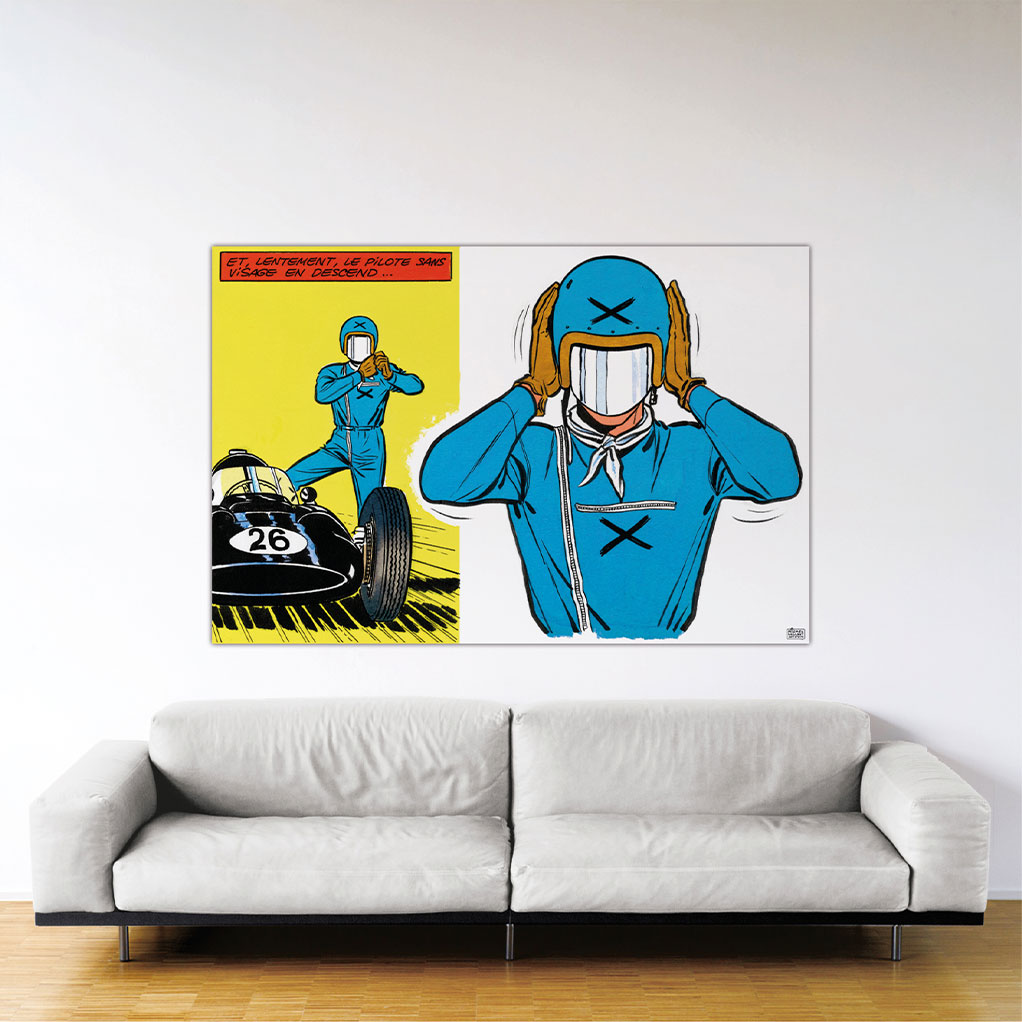 Michel Vaillant Art Strip, Le Pilote sans visage (Plexiglas, 180x120 cm) - secondaire-1