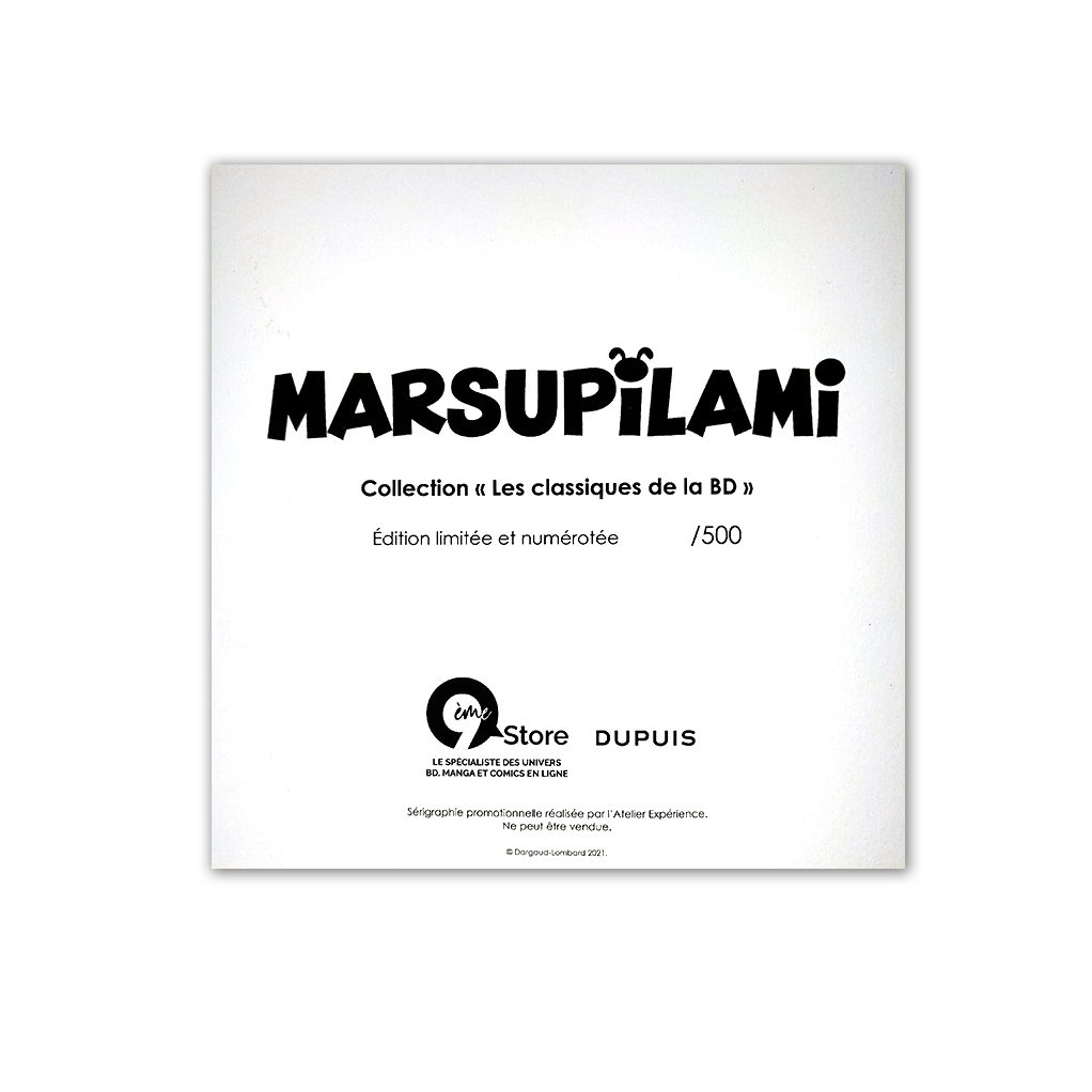 Sérigraphie Classiques de la BD - Marsupilami - secondaire-1