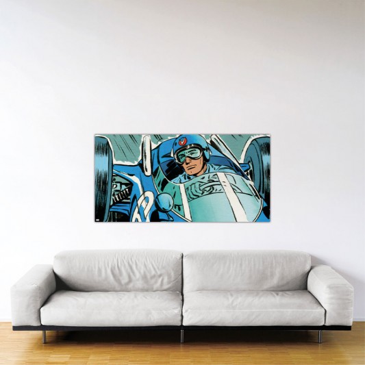 Michel Vaillant Art Strip, Blue Vaillante Mastery (Plexiglas, 150x75 cm) - secondaire-1