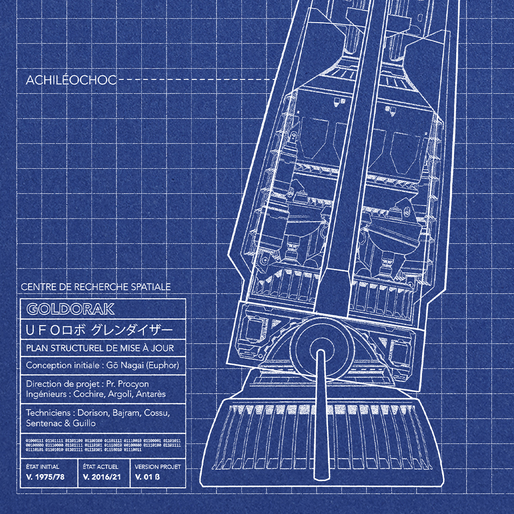 Sérigraphie Goldorak – Plan structurel (n°2) - secondaire-2