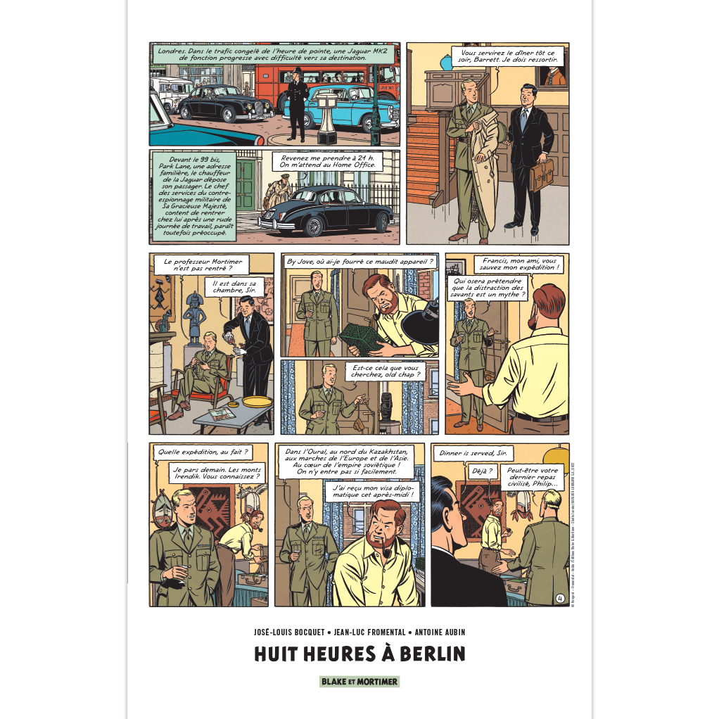 Jacobs, Blake et Mortimer, Le secret de l'espadon, plaque émaillée