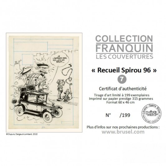 Estampe pigmentaire Couverture du recueil Spirou 96 par Franquin - secondaire-1