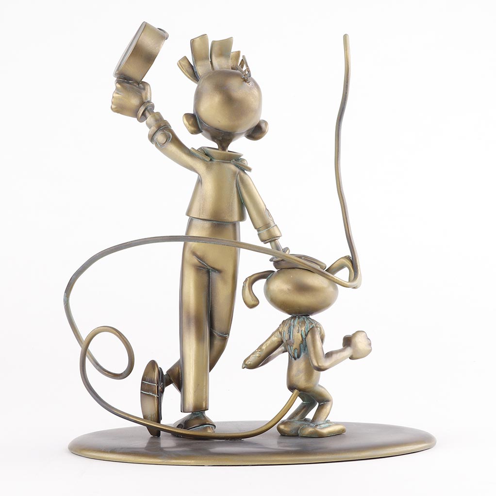 Figurines exclusives, Spirou et le Marsupilami par Franquin, version patine bronze - secondaire-6