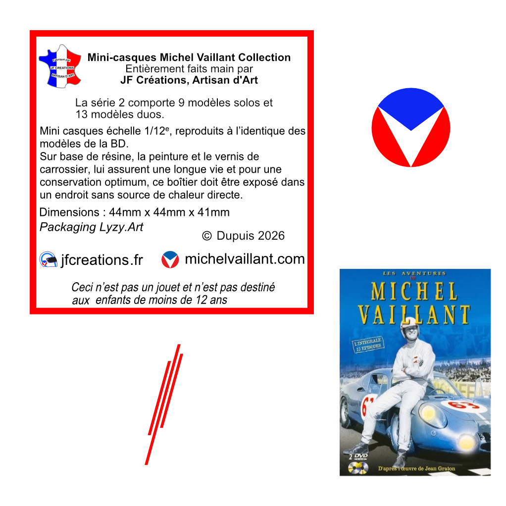 Mini casque Michel Vaillant - Solo - Henri Grandsire - Michel Vaillant Série TV - 1967 - secondaire-2