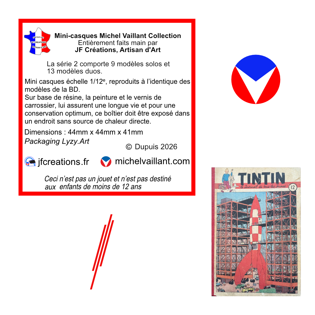 Mini casque Michel Vaillant - Solo - La clé de 12 - Journal de Tintin - 1958 - secondaire-2