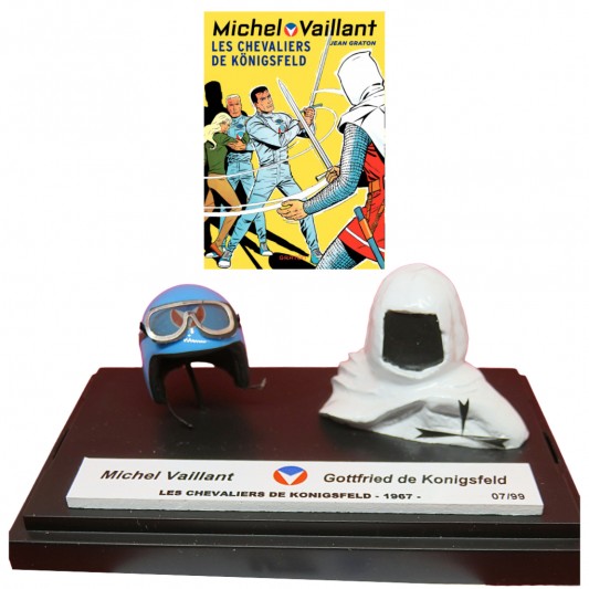 Duo de mini casques Michel Vaillant - Michel Vaillant et Gottfried de Konigsfeld - Les chevaliers de Konigsfeld - secondaire-1