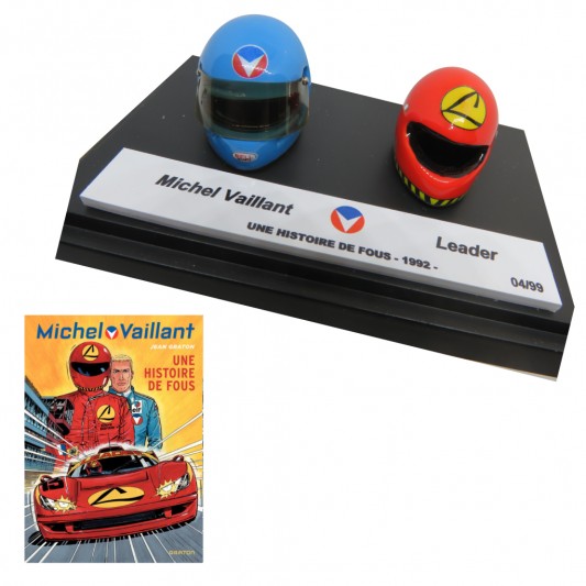 Duo de mini casques Michel Vaillant - Michel Vaillant et Leader - Une histoire de fous - secondaire-1
