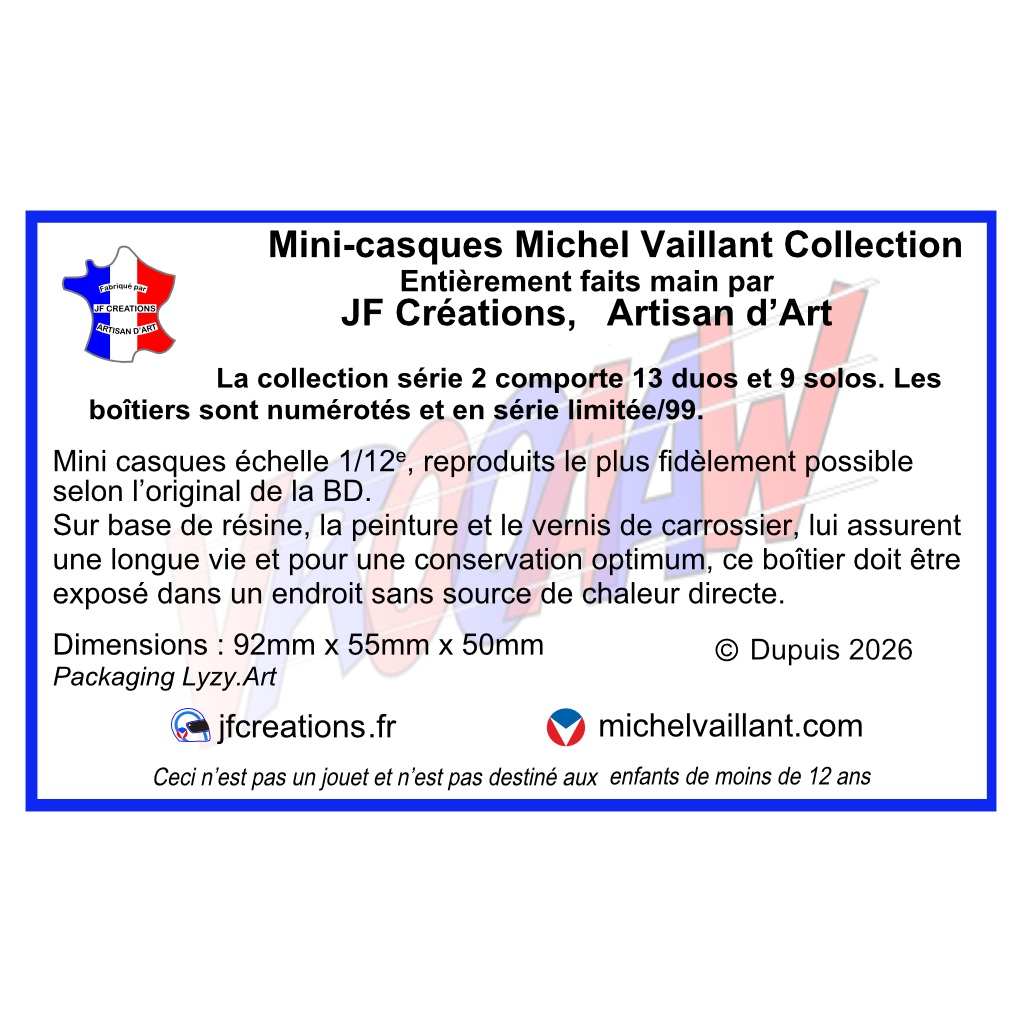 Duo de mini casques Michel Vaillant - Michel vaillant et Yves Douleac - Champion du monde - secondaire-2