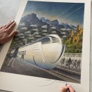 Tirage d'art Schuiten, Futura train - secondaire-2