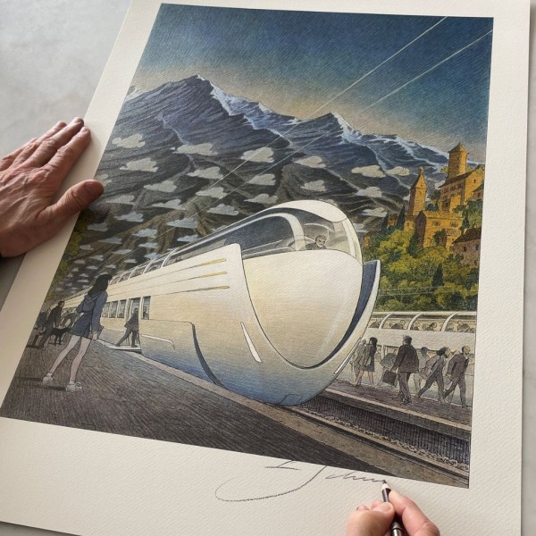 Luxury print from Schuiten, Futura Train