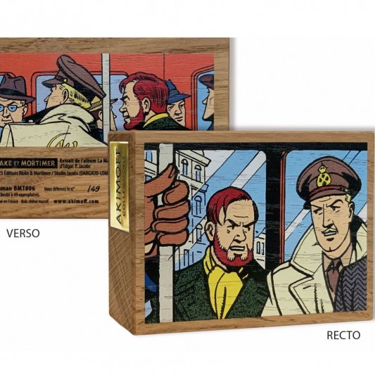 Talisman en chêne double face, Blake et Mortimer, La Marque Jaune, Dans le bus - secondaire-3