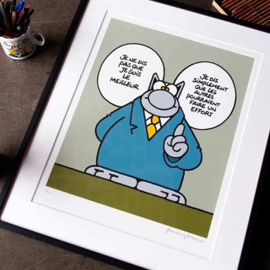 Sérigraphie Le Chat de Geluck, Le Meilleur d'entre nous - secondaire-2