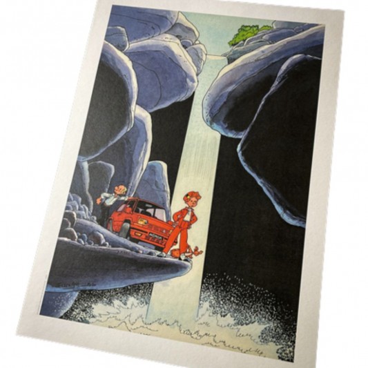 Tirage de luxe - Spirou et Fantasio - l'Ankou par Fournier - Black & White éditions - secondaire-2