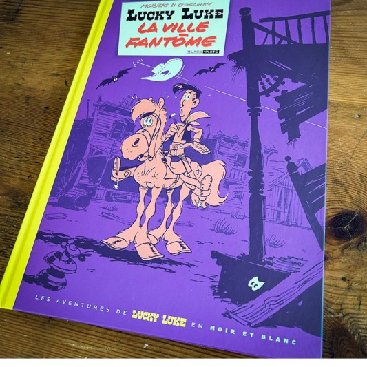 Tirage de luxe Lucky Luke - Tome 25 - La ville fantôme - Le pack - impression N&B - secondaire-2