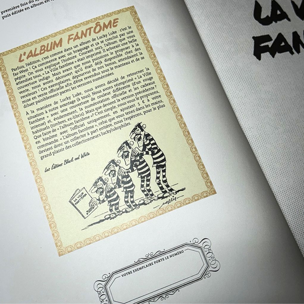 Tirage de luxe Lucky Luke - Tome 25 - La ville fantôme - Le pack - impression N&B - secondaire-3