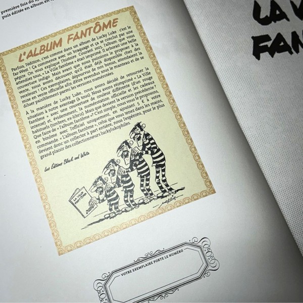 Tirage de luxe Lucky Luke - Tome 25 - La ville fantôme - Le pack - impression N&B
