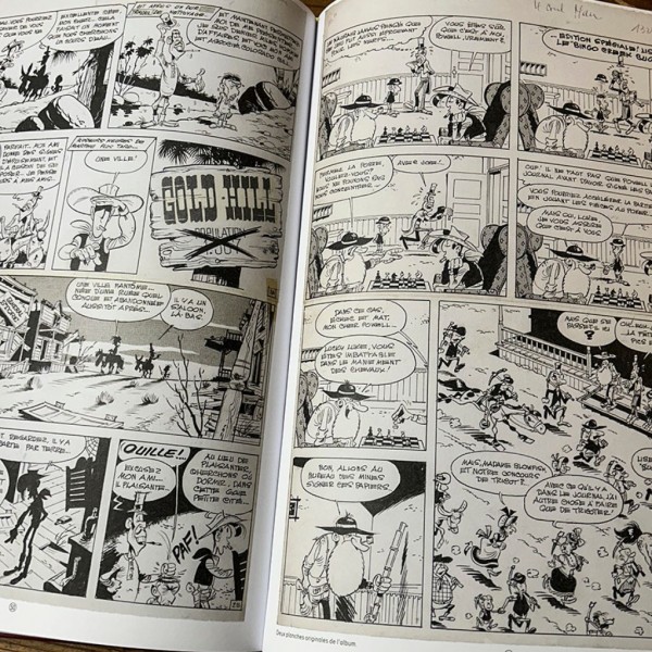 Luxury print Lucky Luke - N°25 - The ghost city - Black and white printing