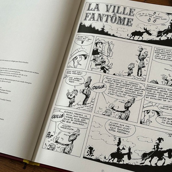 Luxury print Lucky Luke - N°25 - The ghost city - Black and white printing
