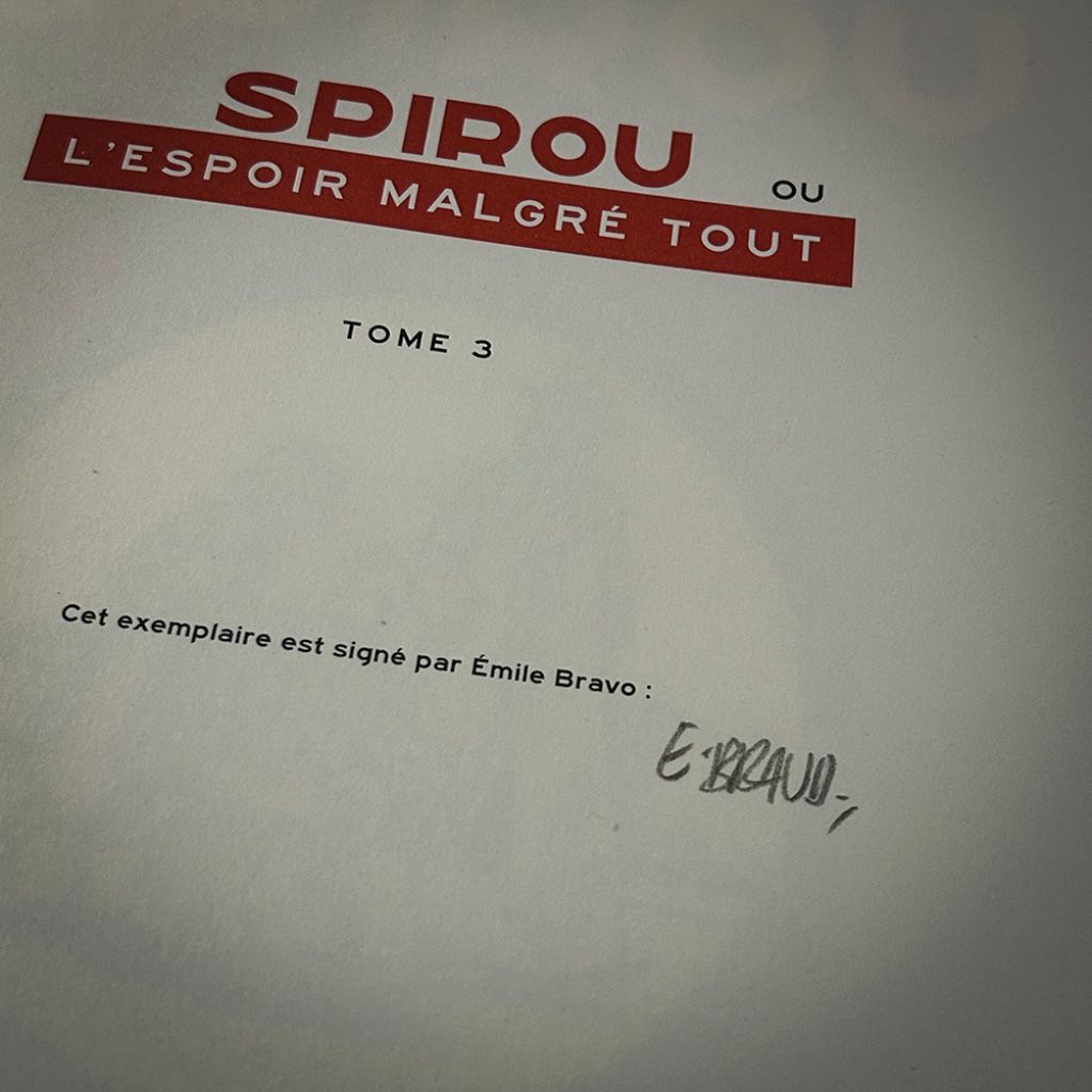 Tirage de luxe SPIROU ou L'Espoir malgré tout : un départ vers la fin - Version Bichromie - Editions Black & White - secondaire-3