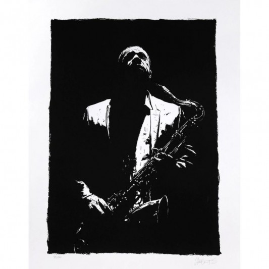 Sérigraphie Chabouté - John Coltrane - secondaire-1