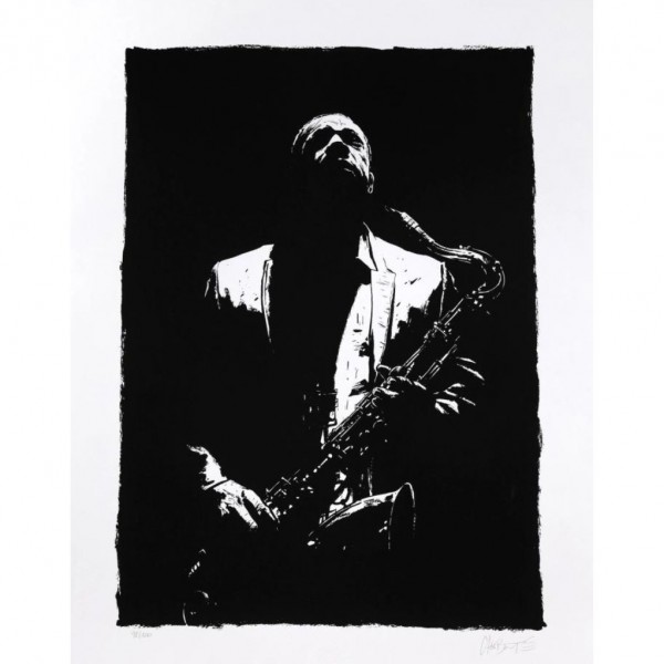 Chabouté silk screen printt - John Coltrane