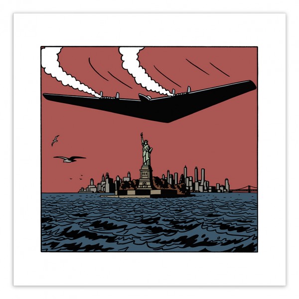 Blake and Mortimer Digigraphie - Signed by Floc'h - Statue of Liberty