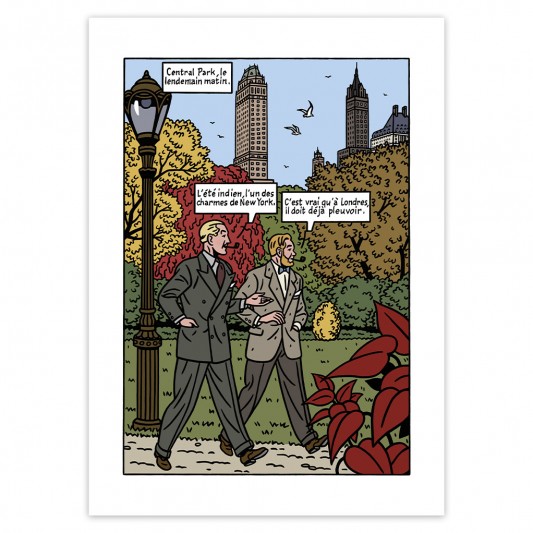 Digigraphie Blake et Mortimer - signée par Floc'h - Central Park - secondaire-1