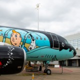 Figurine Tintin Avion Rackham SN-A320 BRUSSELS AIRLINES