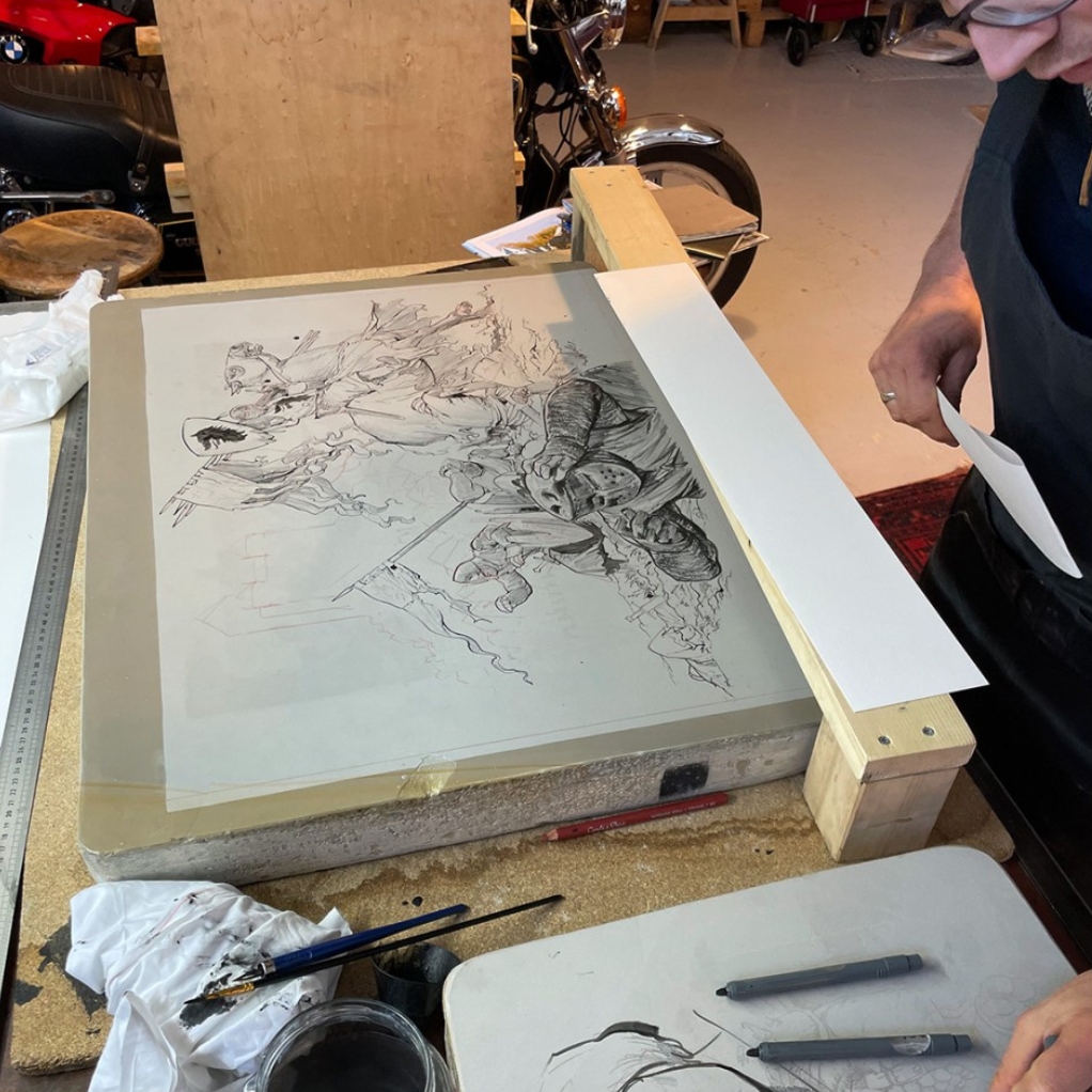 Lithographie Ronan Toulhoat,Tête de chien - secondaire-4