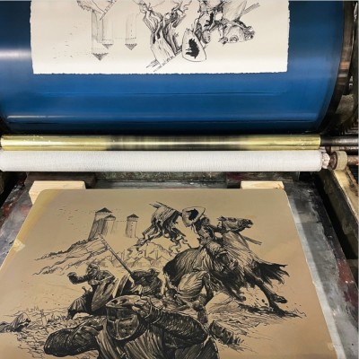 Lithographie Ronan Toulhoat,Tête de chien - secondaire-6