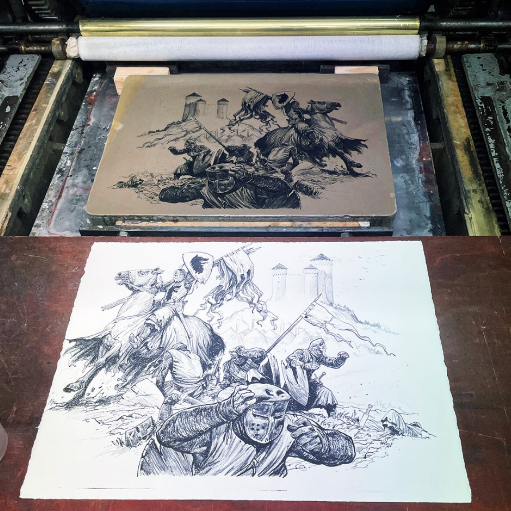 Lithographie Ronan Toulhoat,Tête de chien - secondaire-7