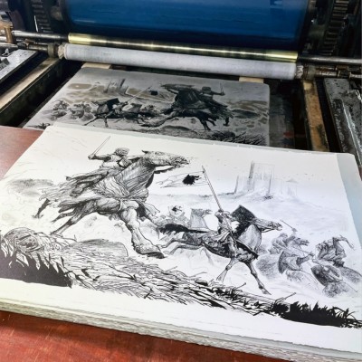 Lithographie Ronan Toulhoat,Tête de chien, grand format - secondaire-7