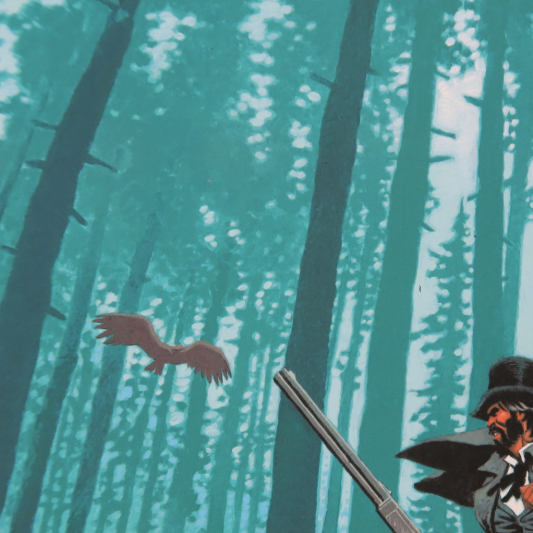 Digigraphie Undertaker - Poursuite en forêt - secondaire-2
