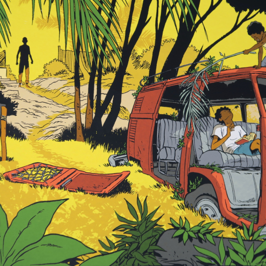 Sérigraphie Petit pays - Le van - secondaire-3