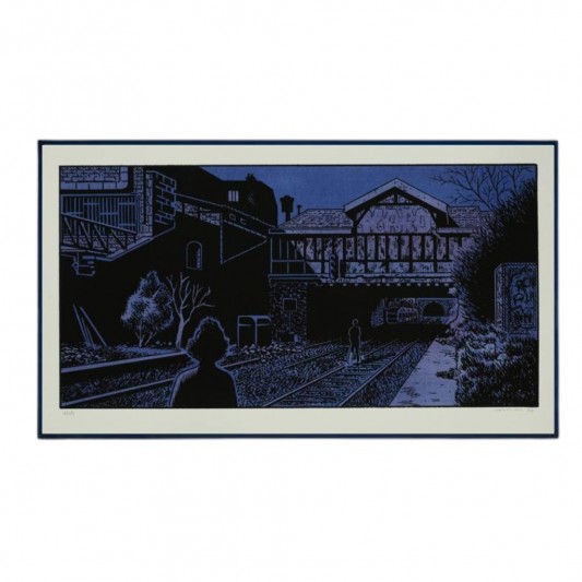 Sérigraphie Le Cas David Zimmerman - La Gare - secondaire-1