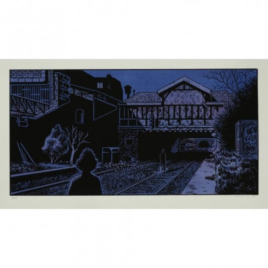 Sérigraphie Le Cas David Zimmerman - La Gare - secondaire-5