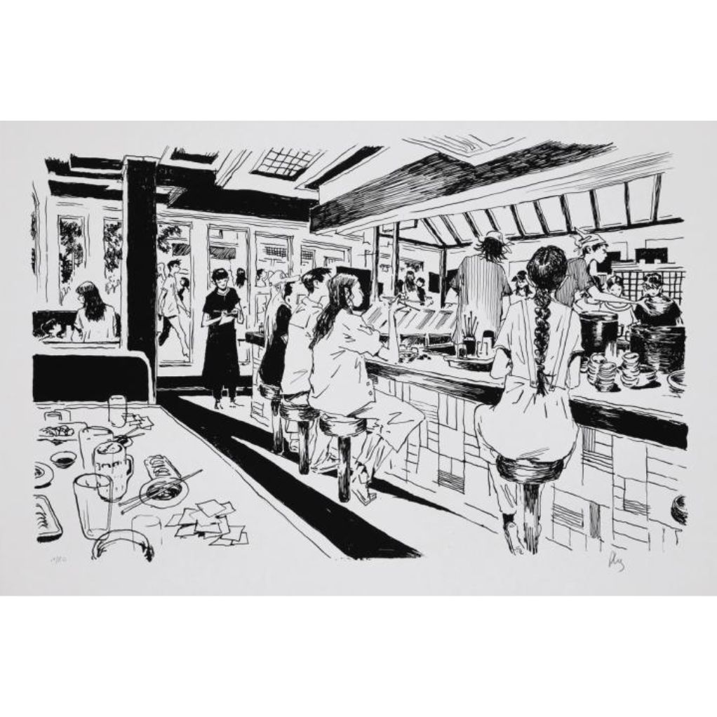 Sérigraphie - Midi à Tokyo - Pierre-Henry Gomont - secondaire-5