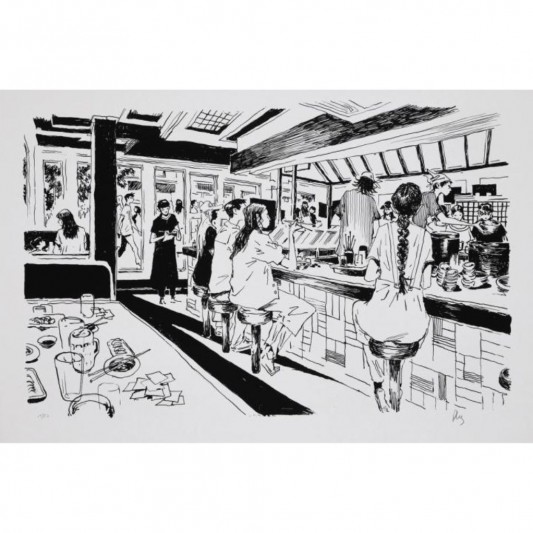Sérigraphie - Midi à Tokyo - Pierre-Henry Gomont - secondaire-5