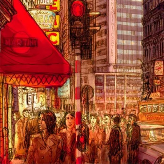Tirage d'Art - Bruxelles-Martini - Limité et signée par Joris Mertens - secondaire-4