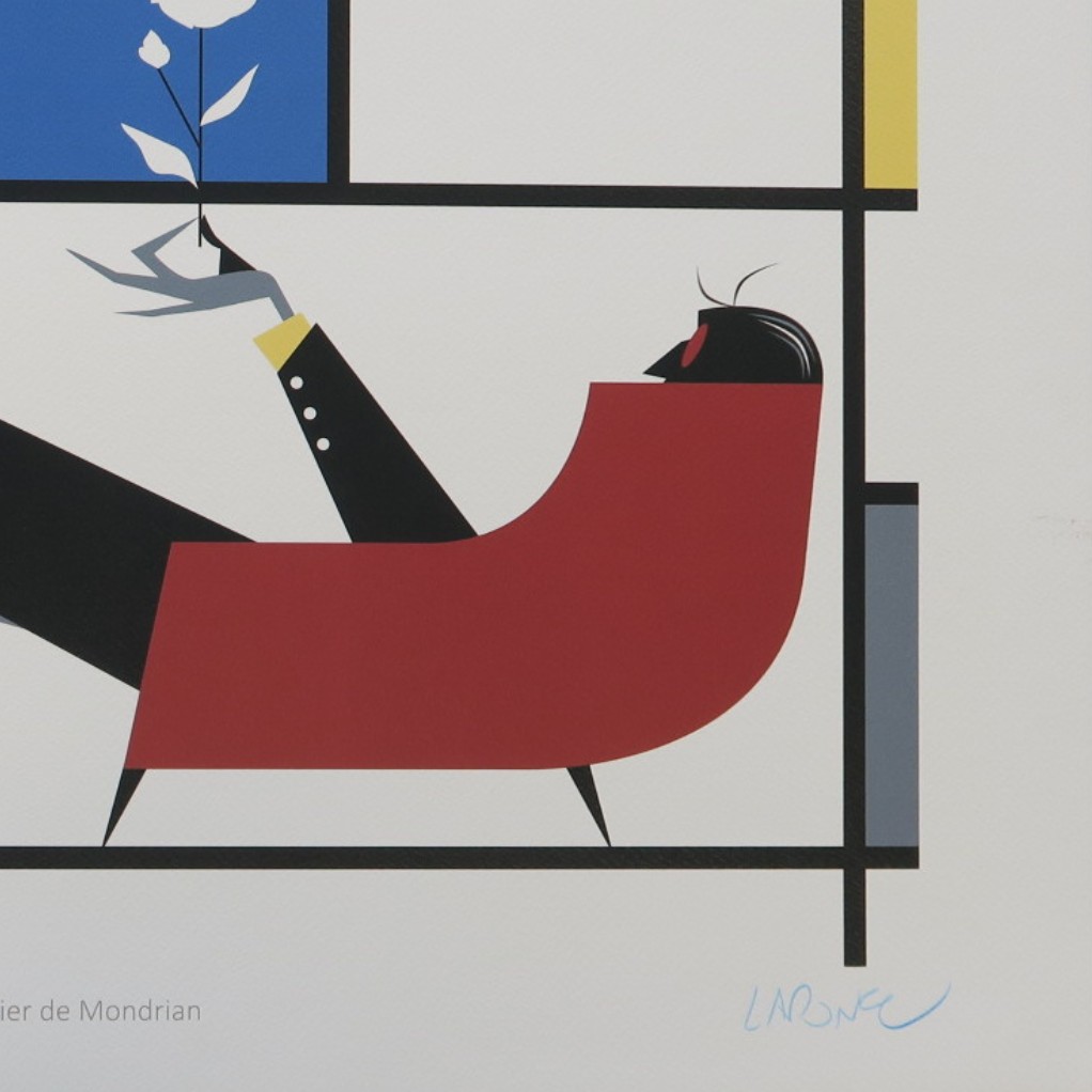 Estampe Pigmentaire - La Fleur dans l'Atelier de Mondrian - Antonio Lapone - secondaire-5