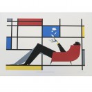 Estampe Pigmentaire - La Fleur dans l'Atelier de Mondrian - Antonio Lapone - secondaire-6