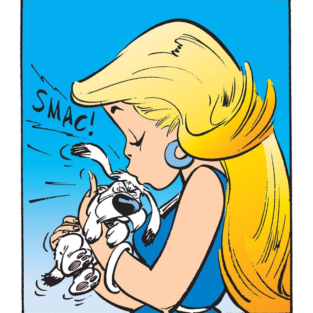 Digigraphie sur papier luxe Astérix & Obélix - Idéfix et Falbala - 40 x 50 cm - secondaire-1
