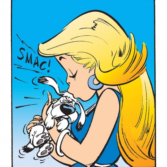 Digigraphie sur papier luxe Astérix & Obélix - Idéfix et Falbala - 40 x 50 cm - secondaire-1