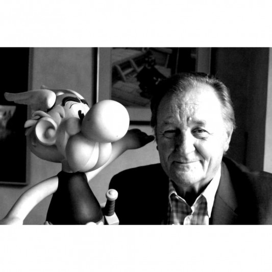 Digigraphie Astérix et Obélix - Obélix Ballon - 40 X 50 cm - Cadre noir - secondaire-1