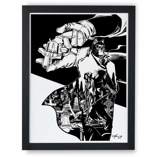 Sérigraphie Blacksad - Quelque part entre les ombres - édition 25 ans - secondaire-2